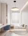 Lunar Disc Travertine Pendant Lamp Vakkerlight