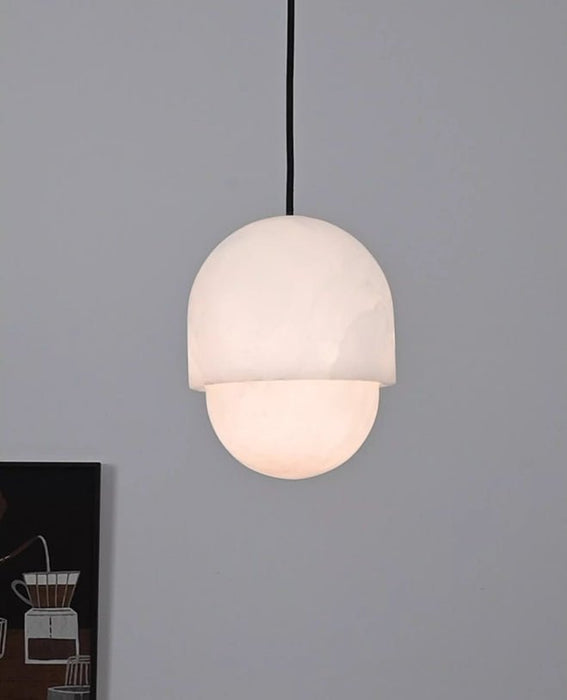 Lunar Dome Alabaster Pendant Light Vakkerlight