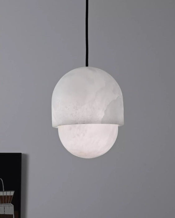 Lunar Dome Alabaster Pendant Light Vakkerlight