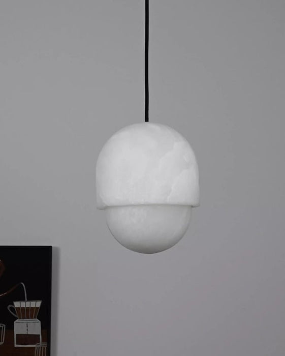 Lunar Dome Alabaster Pendant Light Vakkerlight