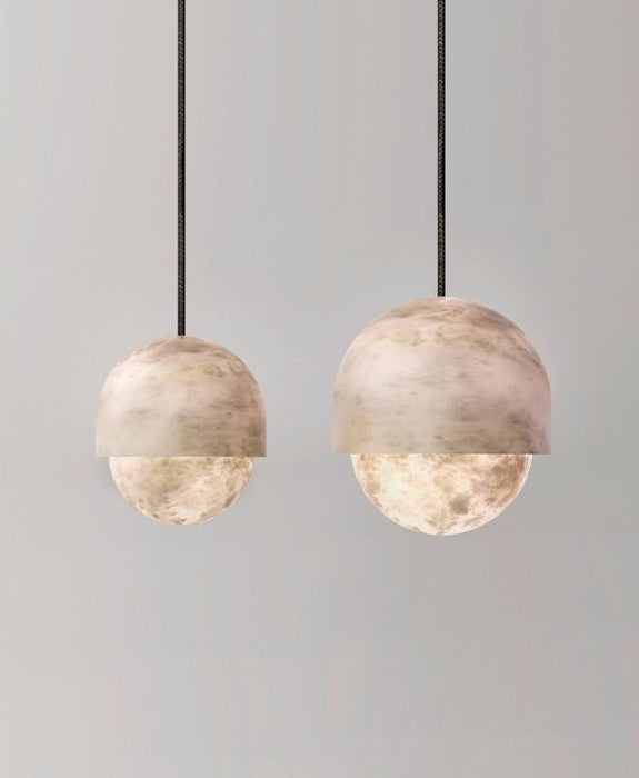Lunar Dome Alabaster Pendant Light Vakkerlight