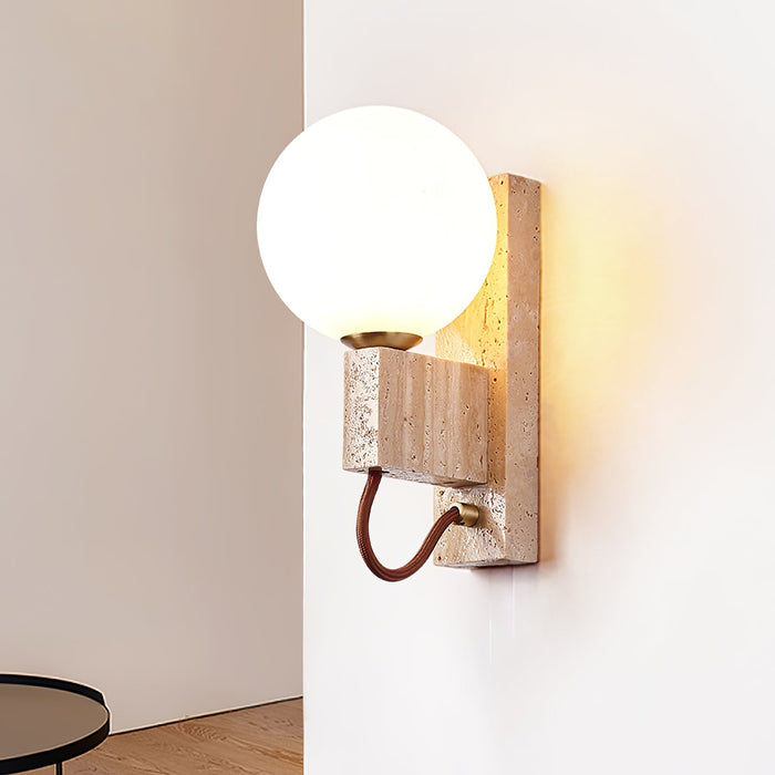 Lunar Travertine Sconce Vakkerlight