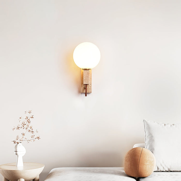 Lunar Travertine Sconce Vakkerlight
