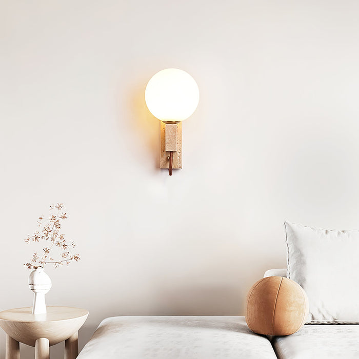 Lunar Travertine Sconce Vakkerlight