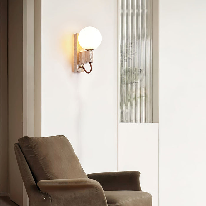 Lunar Travertine Sconce Vakkerlight