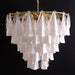 Lunara White Glass Chandelier Vakkerlight
