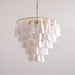Lunara White Glass Chandelier Vakkerlight
