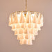 Lunara White Glass Chandelier Vakkerlight