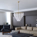 Lunara White Glass Chandelier Vakkerlight