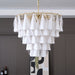 Lunara White Glass Chandelier Vakkerlight