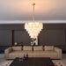 Lunara White Glass Chandelier Vakkerlight