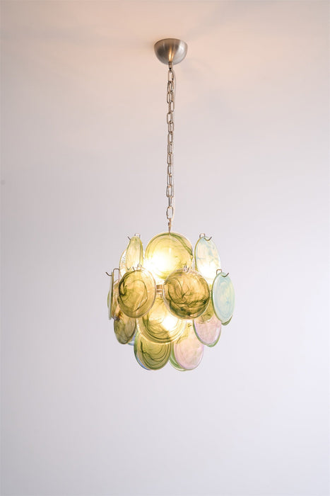 Lunaria Disc Glass Chandelier Vakkerlight