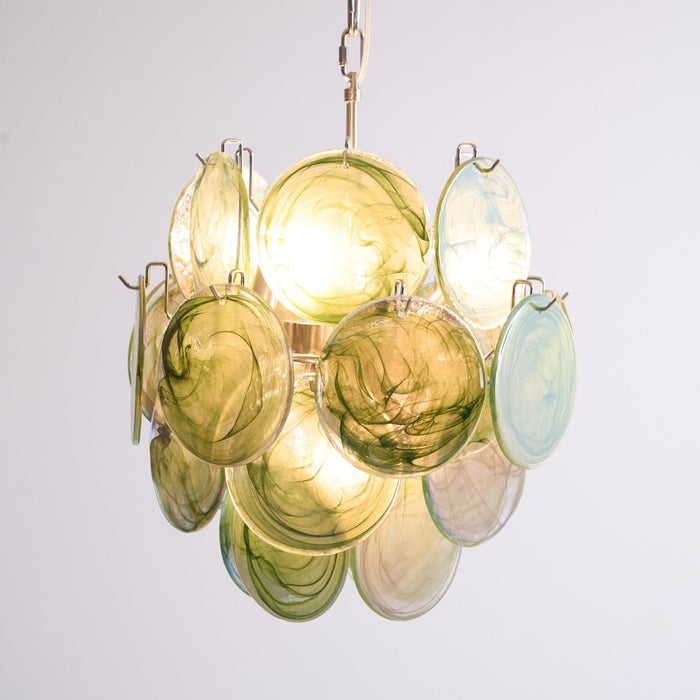 Lunaria Disc Glass Chandelier Vakkerlight