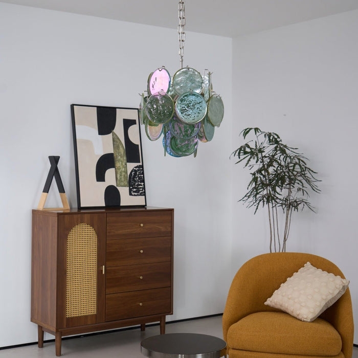 Lunaria Disc Glass Chandelier Vakkerlight