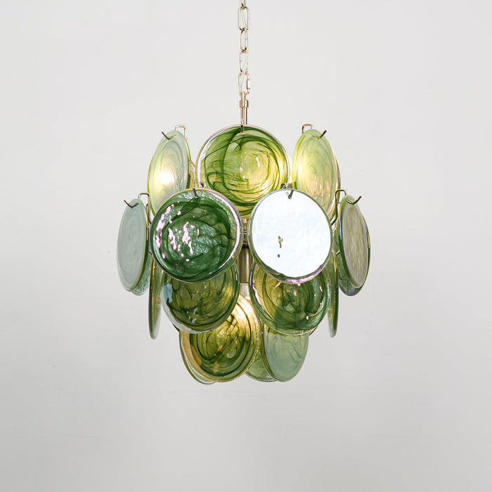 Lunaria Disc Glass Chandelier Vakkerlight