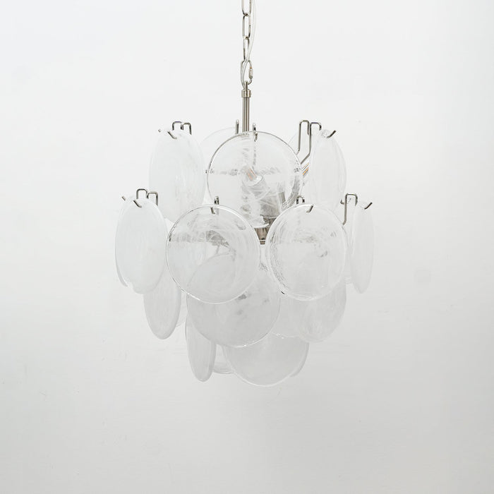 Lunaria Disc Glass Chandelier Vakkerlight