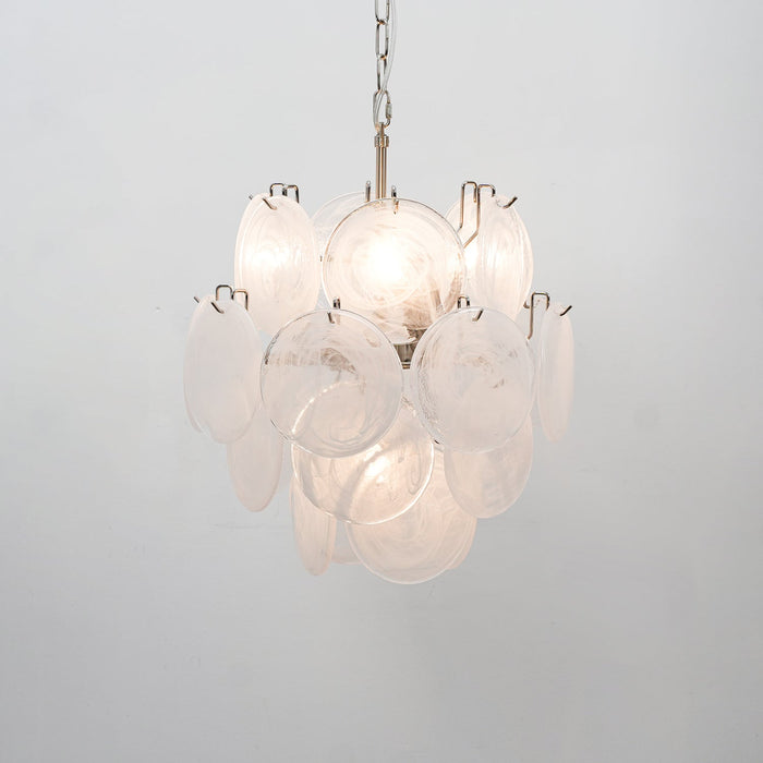 Lunaria Disc Glass Chandelier Vakkerlight