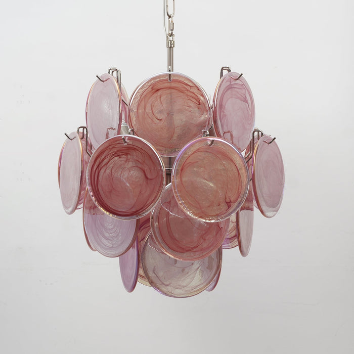 Lunaria Disc Glass Chandelier Vakkerlight