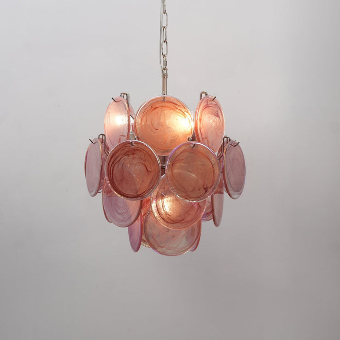 Lunaria Disc Glass Chandelier Vakkerlight