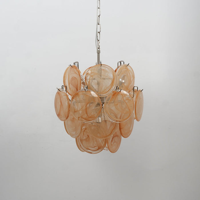 Lunaria Disc Glass Chandelier Vakkerlight