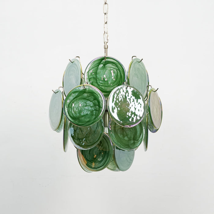 Lunaria Disc Glass Chandelier Vakkerlight