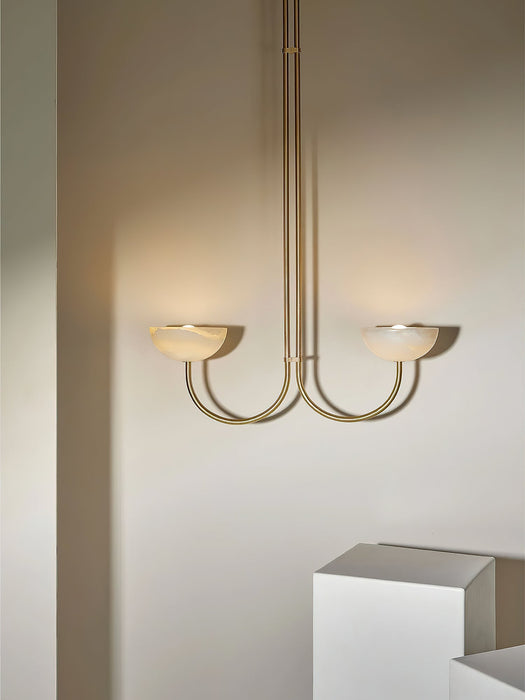 Lunaris Duo Alabaster Pendant Lamp Vakkerlight