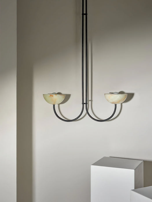 Lunaris Duo Alabaster Pendant Lamp Vakkerlight