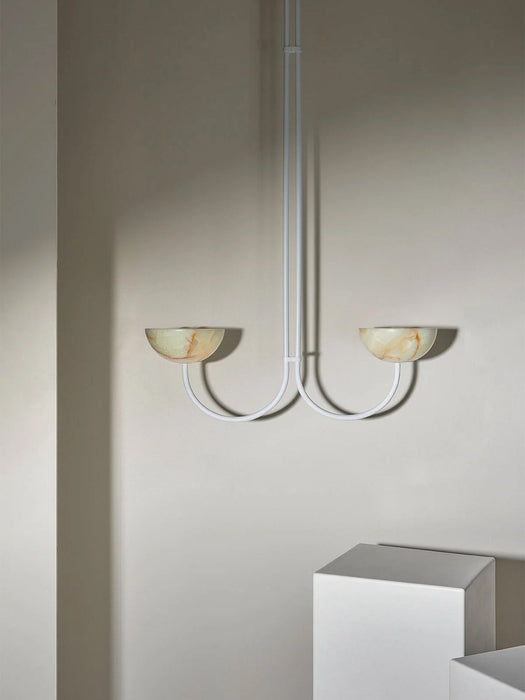 Lunaris Duo Alabaster Pendant Lamp Vakkerlight