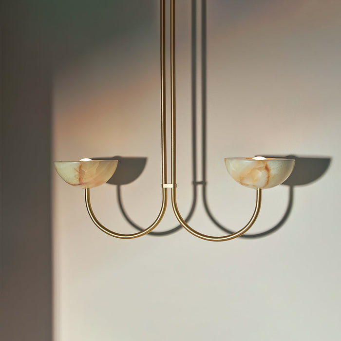Lunaris Duo Alabaster Pendant Lamp Vakkerlight