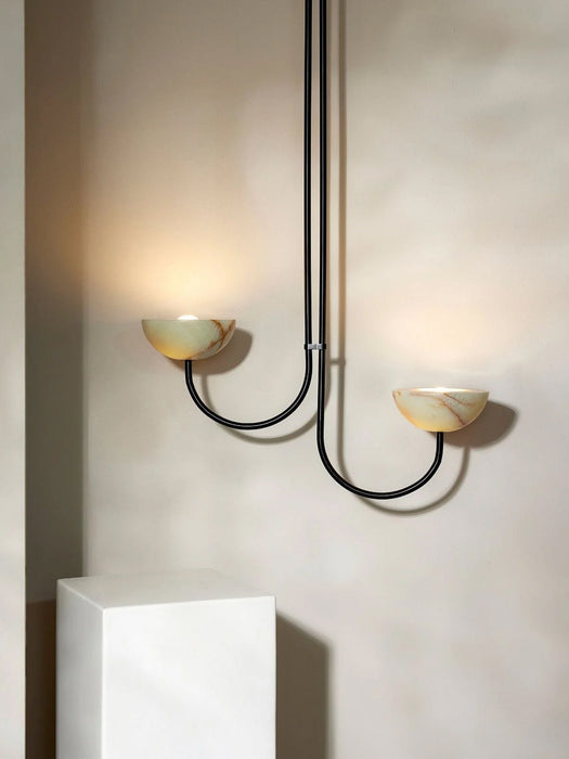 Lunaris Duo Alabaster Pendant Lamp Vakkerlight