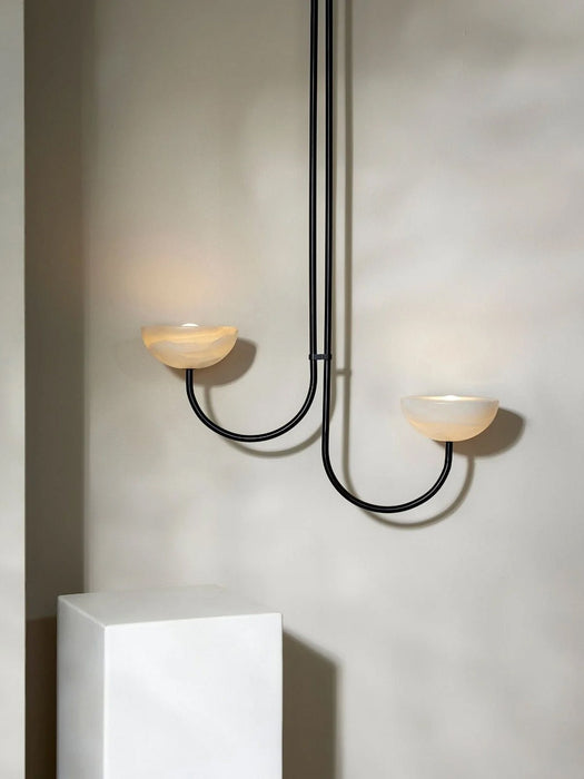 Lunaris Duo Alabaster Pendant Lamp Vakkerlight