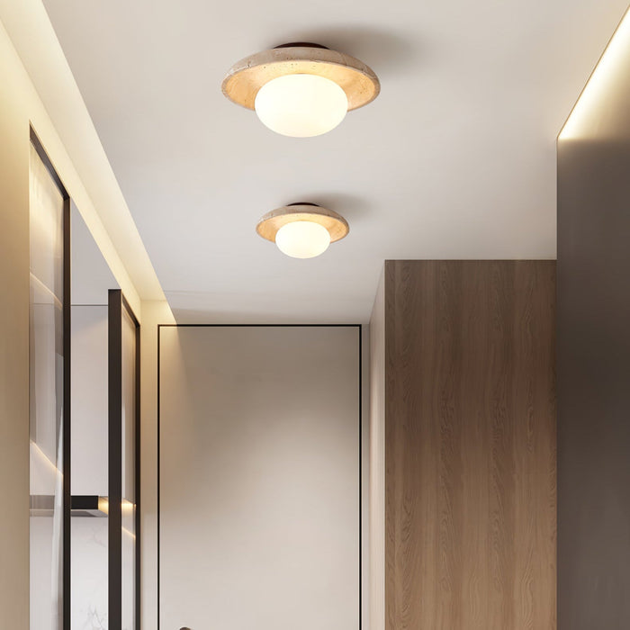 Lunaro Travertine Ceiling Lamp Vakkerlight