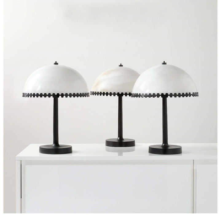 Lunarra Dome Alabaster Table Lamp Vakkerlight