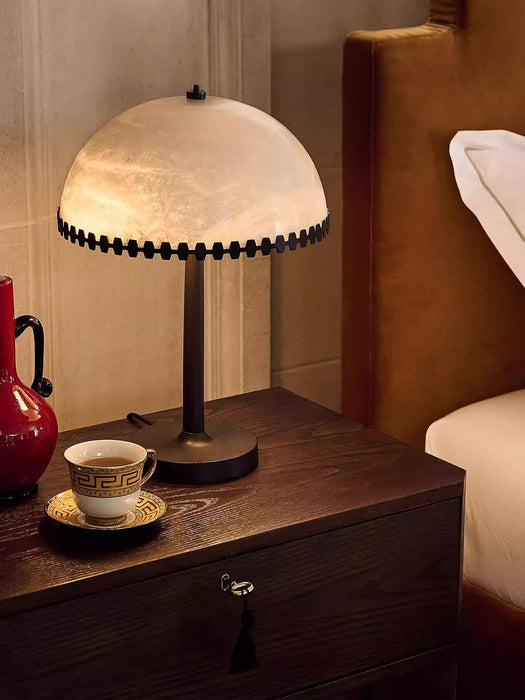 Lunarra Dome Alabaster Table Lamp Vakkerlight