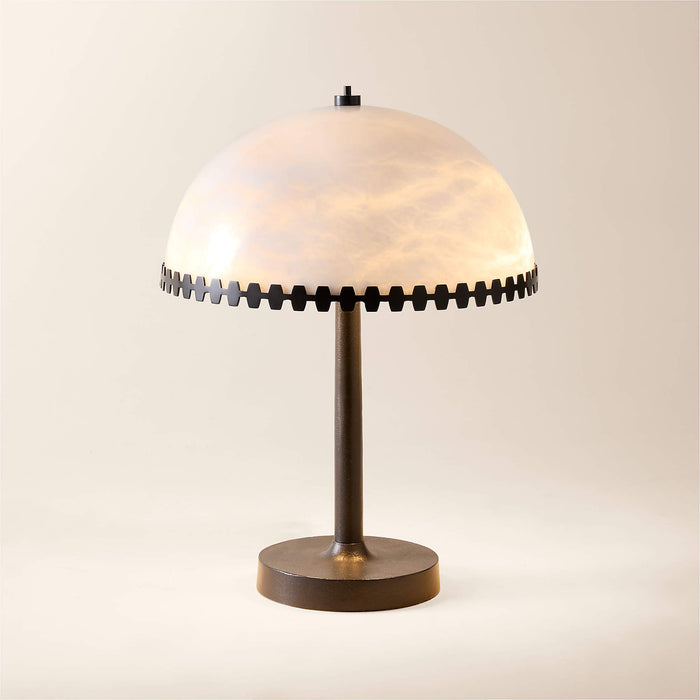 Lunarra Dome Alabaster Table Lamp Vakkerlight
