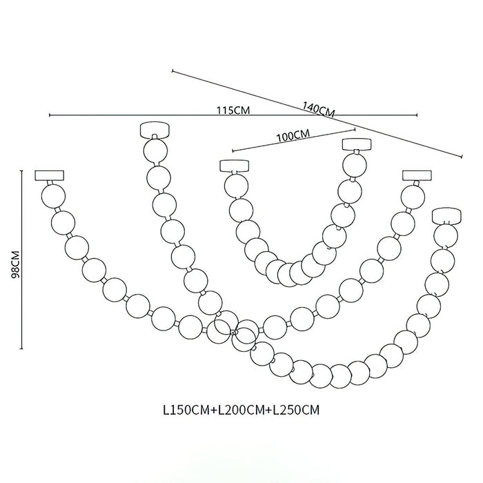 Strand Necklace Chandelier Vakkerlight