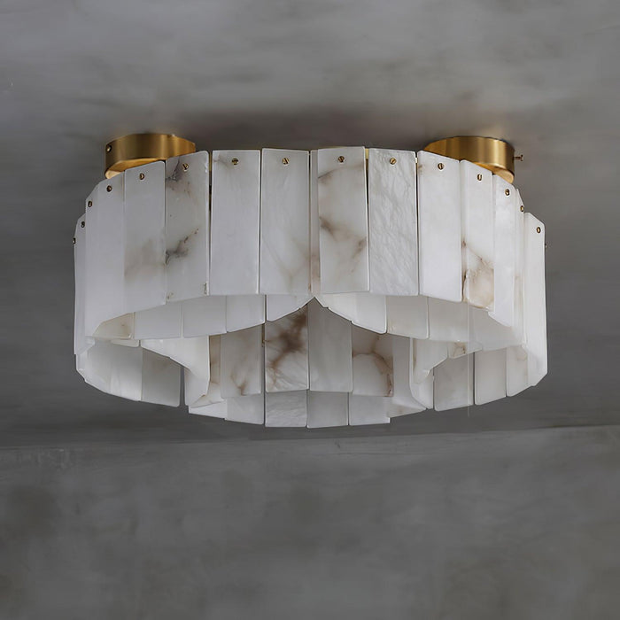 Luxe Alabaster Brass Ceiling Lamp Vakkerlight