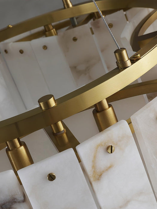 Luxe Alabaster Brass Ceiling Lamp Vakkerlight