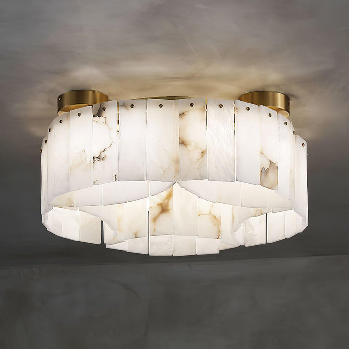Luxe Alabaster Brass Ceiling Lamp Vakkerlight