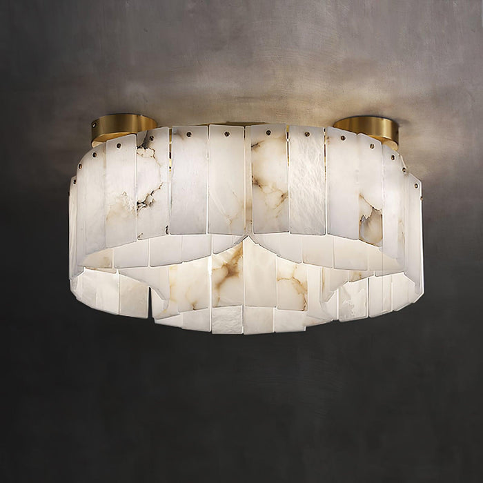 Luxe Alabaster Brass Ceiling Lamp Vakkerlight