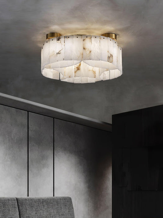 Luxe Alabaster Brass Ceiling Lamp Vakkerlight