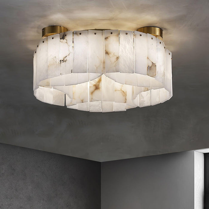 Luxe Alabaster Brass Ceiling Lamp Vakkerlight