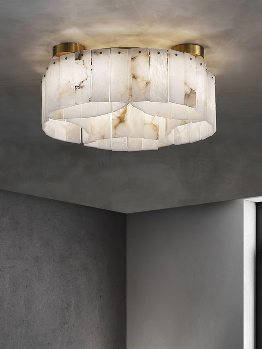 Luxe Alabaster Brass Ceiling Lamp Vakkerlight