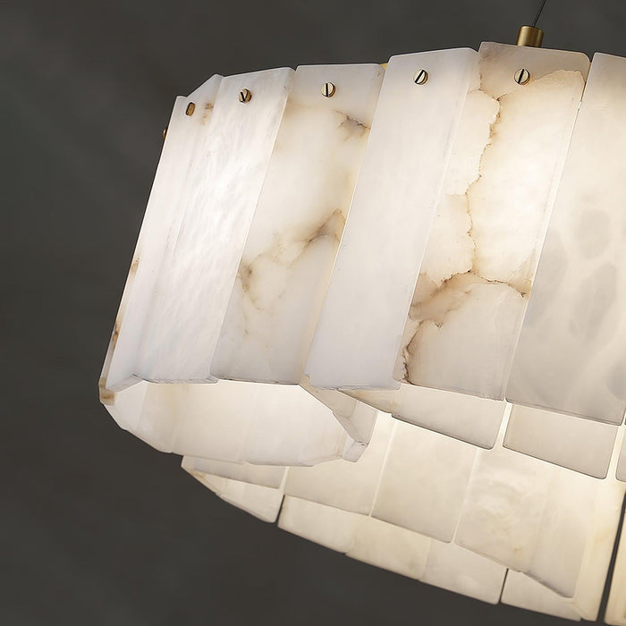 Luxe Alabaster Brass Ceiling Lamp Vakkerlight