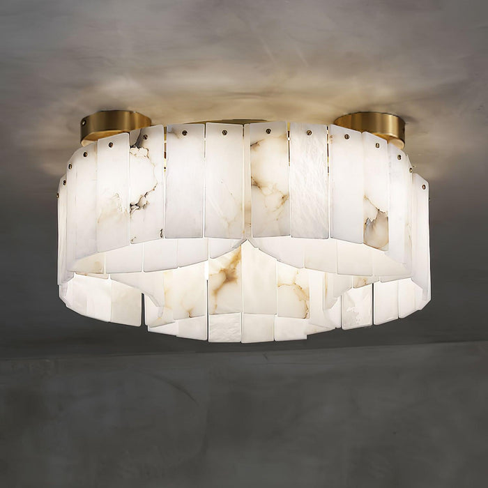 Luxe Alabaster Brass Ceiling Lamp Vakkerlight