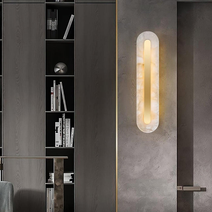Alabaster Rounded Wall Light Vakkerlight