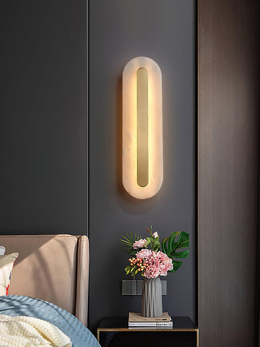 Alabaster Rounded Wall Light Vakkerlight