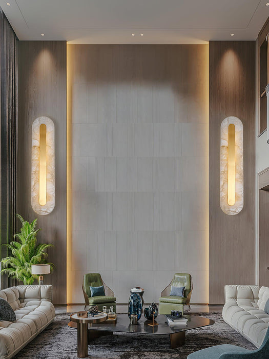 Alabaster Rounded Wall Light Vakkerlight