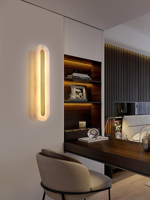 Alabaster Rounded Wall Light Vakkerlight