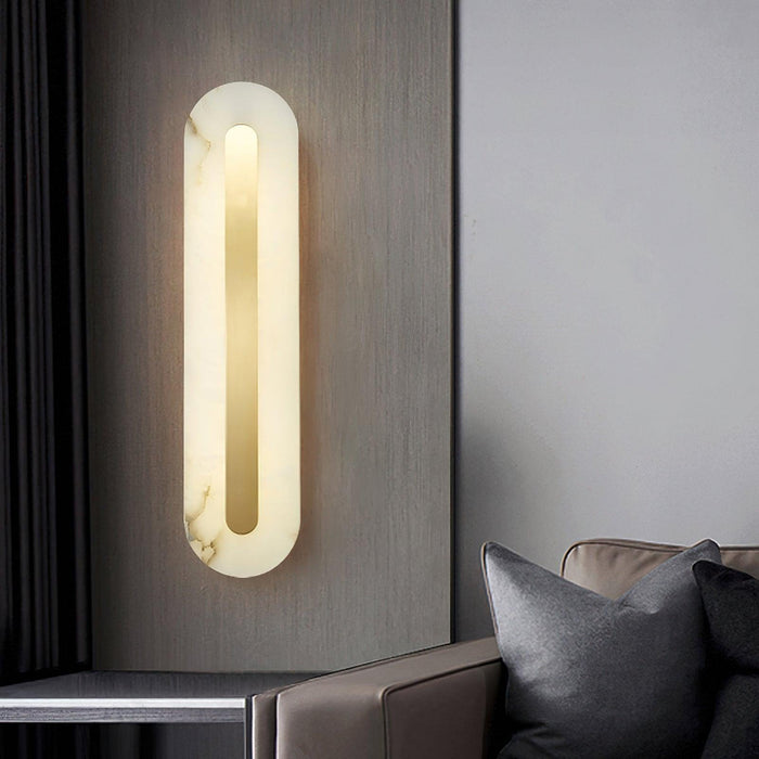 Alabaster Rounded Wall Light Vakkerlight